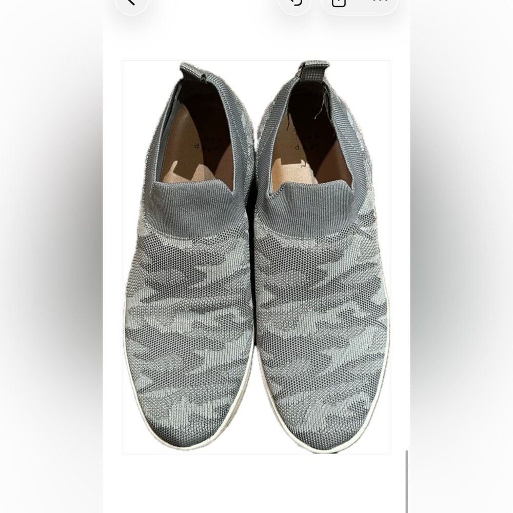 Camouflage Gray Slip On Sneakers